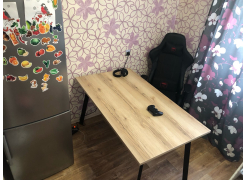 Стол Тринити Лофт 120 32 мм бетон / черный матовый фото покупателя 618