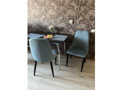 Стул на металлокаркасе Kora dark gray / black фото покупателя 4