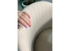 Стул на металлокаркасе Gabi 1 бежевый / черный с серебряными наконечниками фото покупателя 483