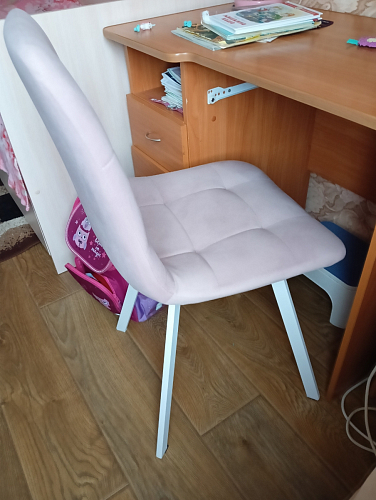 Стул на металлокаркасе Чилли К темно-серый (velutto 32) / черный фото покупателя 633