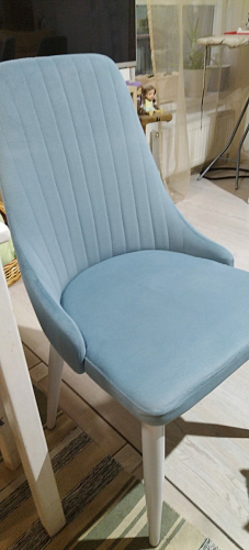 Стул на металлокаркасе Kora light blue / white фото покупателя 94