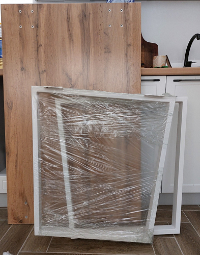 Деревянный стол Лота Лофт 120х75 белый матовый / дуб крафт золотой фото покупателя 268