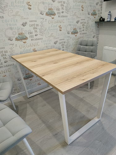 Деревянный стол Лота Лофт 140х80 черный матовый / бетон светлый фото покупателя 905