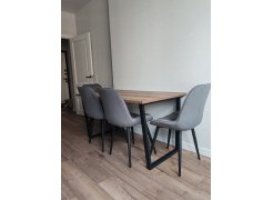 Стол Лота Лофт 140 25 мм черный матовый / бетон фото покупателя 442