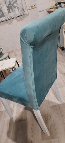 Деревянный стул Amelia 01 dark walnut / fabric cream фото покупателя 5