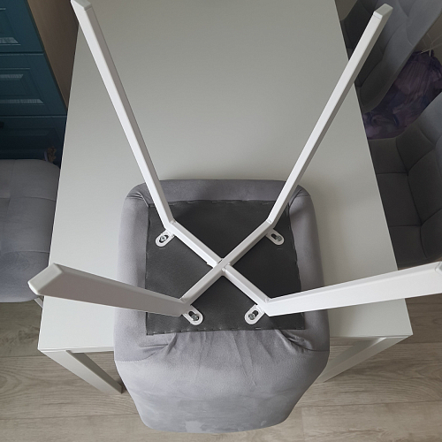 Стул на металлокаркасе Чилли темно-серый / черный каркас фото покупателя 288