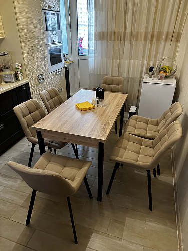 Стол Оригон файерстоун / черный матовый фото покупателя 51