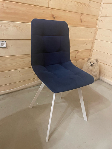 Стул на металлокаркасе Чилли синий / белый фото покупателя 738