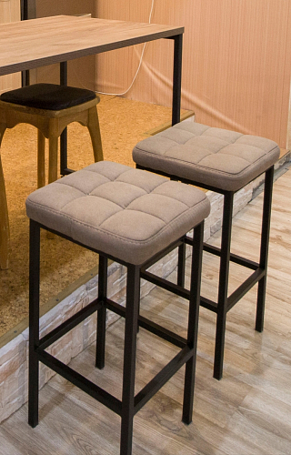 Барный стул Лофт микровелюр катания блэк / черный матовый фото покупателя 71