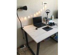 Стол Лота Лофт 140 25 мм черный матовый / бетон фото покупателя 226