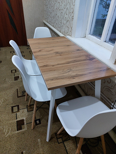 Стол Тринити Лофт 120 32 мм бетон / черный матовый фото покупателя 615