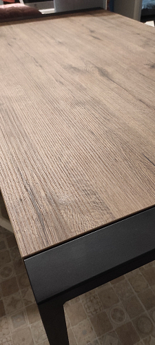 Стол Центавр 120(160)х70х75 файерстоун / черный матовый фото покупателя 9