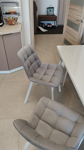 Стул на металлокаркасе Челси велюр коричневый / черный каркас фото покупателя 45