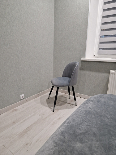 Стул на металлокаркасе Gabi 1 light blue / black / gold фото покупателя 535