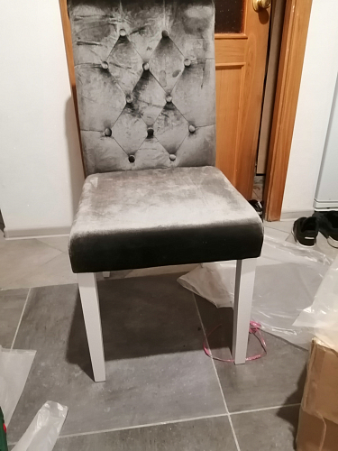 Стул Amelia white / fabric grey фото покупателя 6