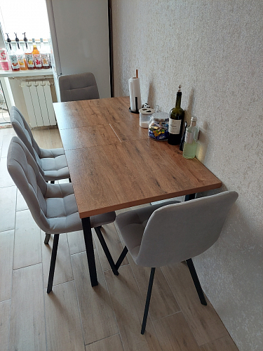 Стул на металлокаркасе Чилли К кирпичный / черный фото покупателя 71