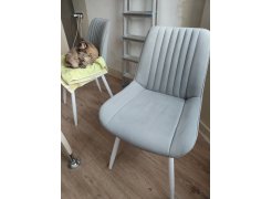 Стул на металлокаркасе Седа К крутящийся светло-серый  / белый фото покупателя 203