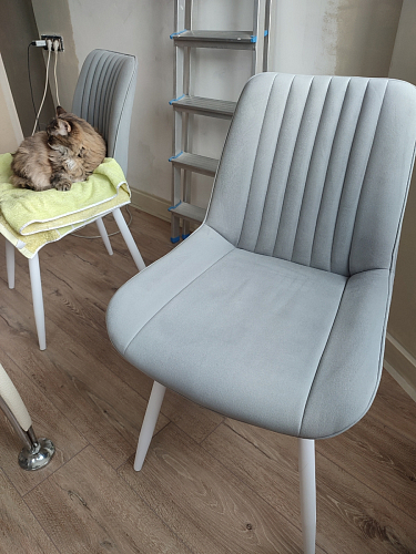 Комплект стульев Вейв 4 шт светло-серый / черный фото покупателя 203