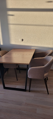 Деревянный стол Лота Лофт 140х80 черный матовый / бетон светлый фото покупателя 842