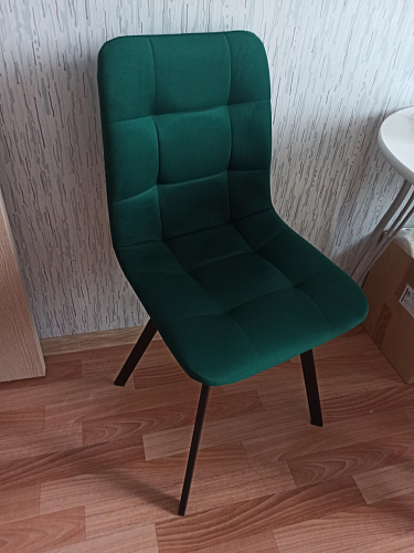 Стул на металлокаркасе Чилли черный / зеленый фото покупателя 1371