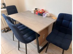 Стол Лота Лофт 140 25 мм черный матовый / бетон фото покупателя 208