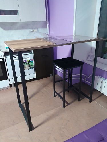 Барная стойка Дилан Лофт 120х60х110 бетон фото покупателя 190