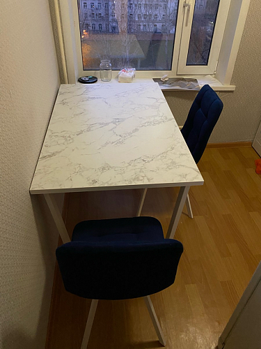 Комплект из "Стул на металлокаркасе Чилли розовый / черный каркас" 2 шт. фото покупателя 1406