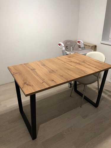 Деревянный стол Лота Лофт 120x75 дуб крафт табачный / черный матовый фото покупателя 273