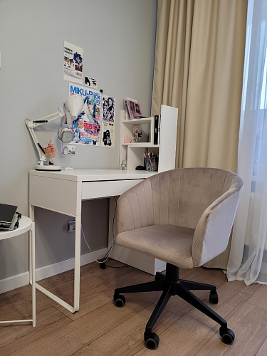 Компьютерное кресло Тибо светло-коричневый / белый фото покупателя 171