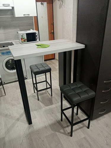 Барный стул Лофт ткань канди крем / черный матовый фото покупателя 33