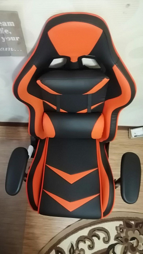 Компьютерное кресло Racer черное / оранжевое фото покупателя 165