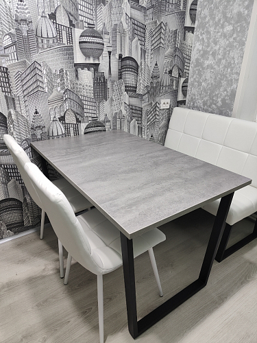 Стол раскладной Лота Лофт 120 25 мм юта / черный матовый фото покупателя 627