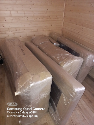 Диван угловой Сильвана велюр MR серый левый фото покупателя 2