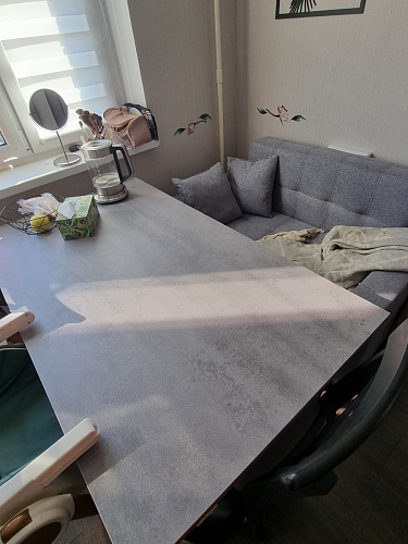 Стол Лота Лофт 140 25 мм черный матовый / бетон фото покупателя 964