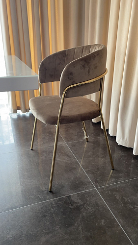 Стул на металлокаркасе Kamelia green / gold фото покупателя 62