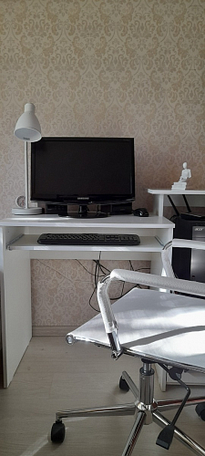 Компьютерный стол Джаз-24 левый дуб молочный фото покупателя 94