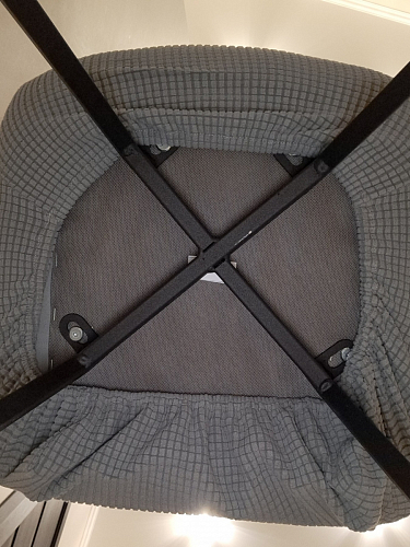 Стул на металлокаркасе Чилли синяя ткань / белый фото покупателя 595