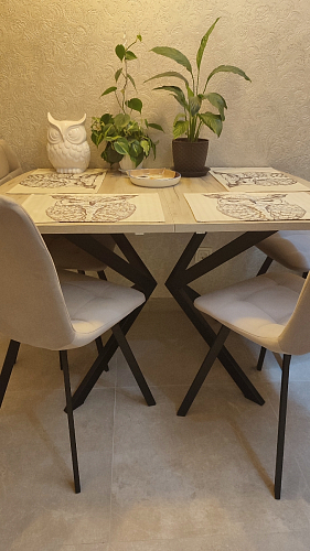 Стул на металлокаркасе Чилли синяя ткань / белый фото покупателя 1477