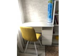 Стул на металлокаркасе Чилли синяя ткань / белый фото покупателя 349