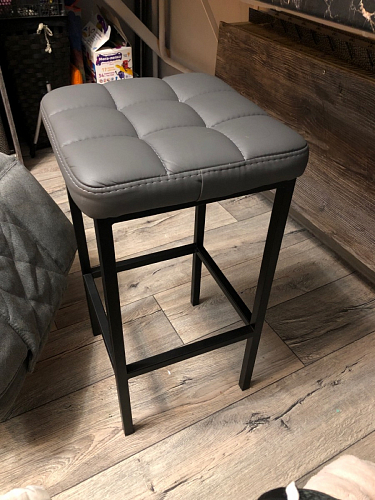 Барный стул Лофт ткань канди крем / черный матовый фото покупателя 213