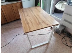 Деревянный стол Лота Лофт 120(160)х75 черный матовый / бетон светлый фото покупателя 50