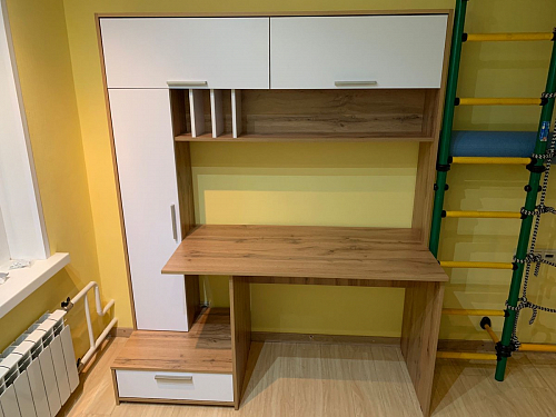 Письменный стол Лайт 03.243 дуб золотой (craft) / белый премиум фото покупателя 38