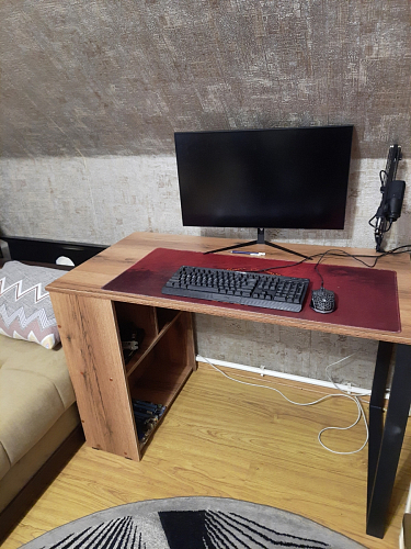 Письменный стол Битти Лофт 116х60х75 креатель / черный матовый фото покупателя 1