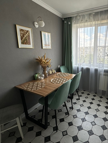 Стол Лота Лофт 140 25 мм черный матовый / бетон фото покупателя 937