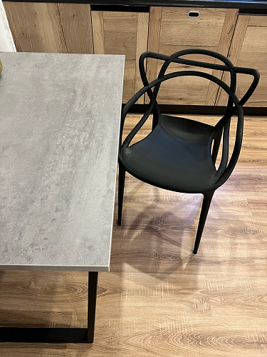 Стол Лота Лофт 140 25 мм черный матовый / бетон фото покупателя 586