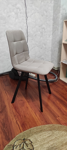 Стул на металлокаркасе Чилли светло-серый / белый каркас фото покупателя 539