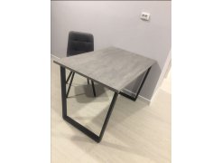 Деревянный стол Лота Лофт 120(160)х75 черный матовый / бетон светлый фото покупателя 806