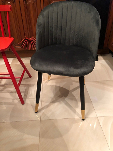 Стул на металлокаркасе Gabi 1 light purple / black / gold фото покупателя 50