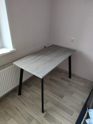 Стол Тринити Лофт 120 32 мм дуб галифакс табако / черный матовый фото покупателя 195