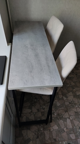 Барная стойка Дилан Лофт 120х50х90 бетон фото покупателя 116